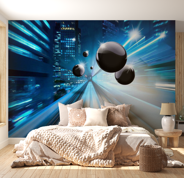 3D Illusion Wallpaper Wall Mural - Time & Space