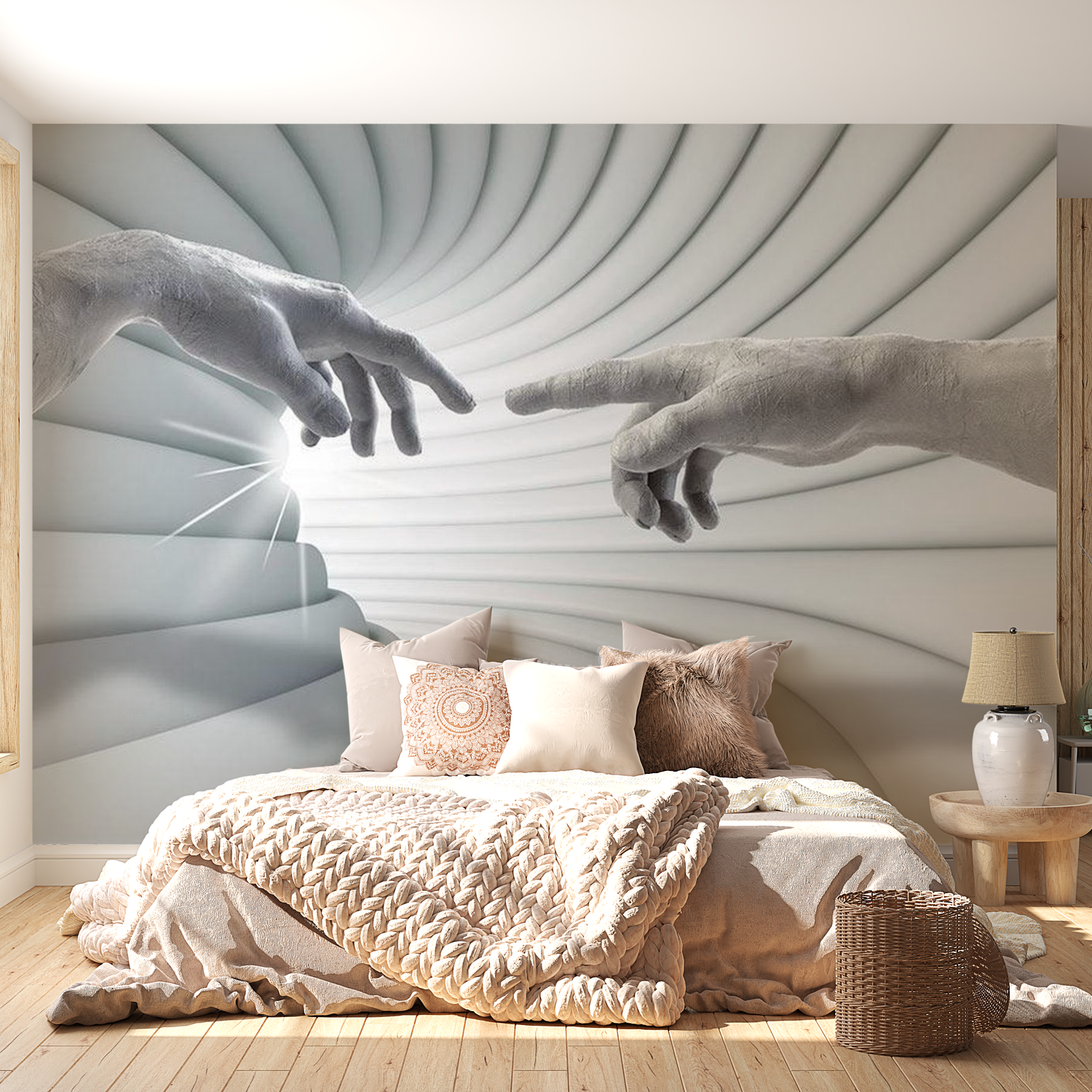 3D Illusion Wallpaper Wall Mural - Touch Of The Light 39"Wx27"H