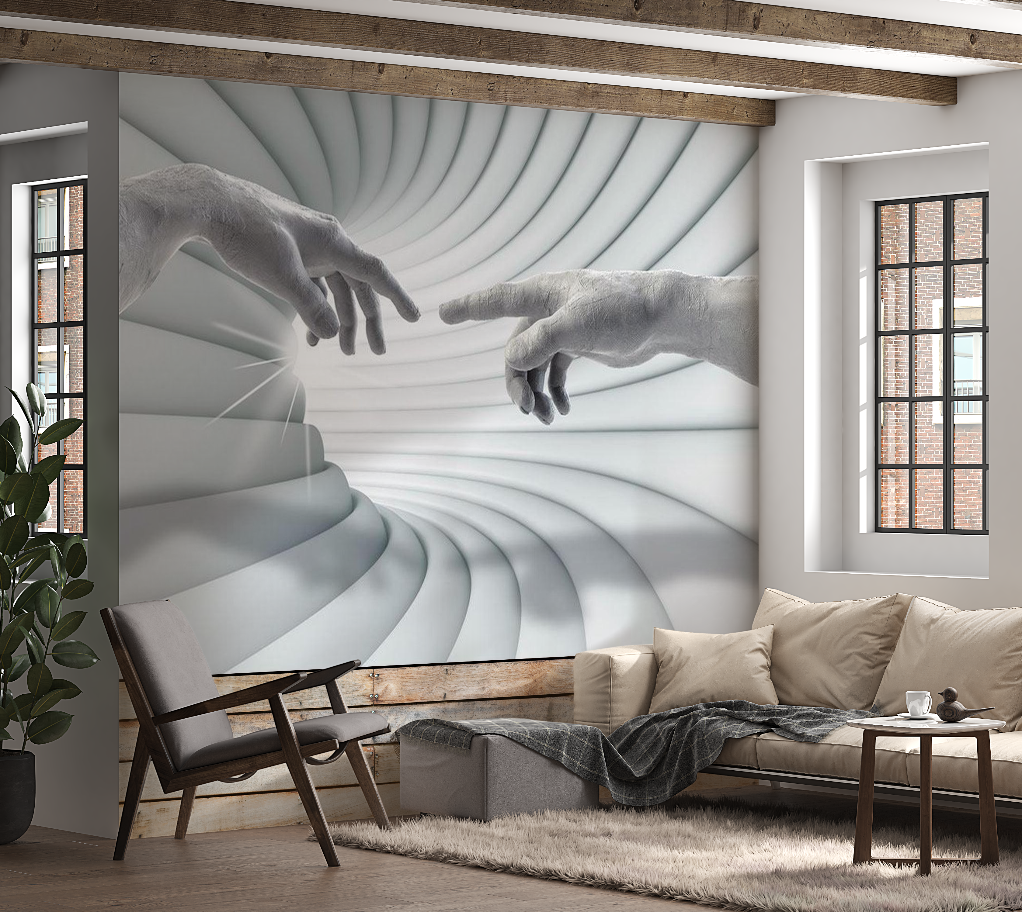 3D Illusion Wallpaper Wall Mural - Touch Of The Light 39"Wx27"H