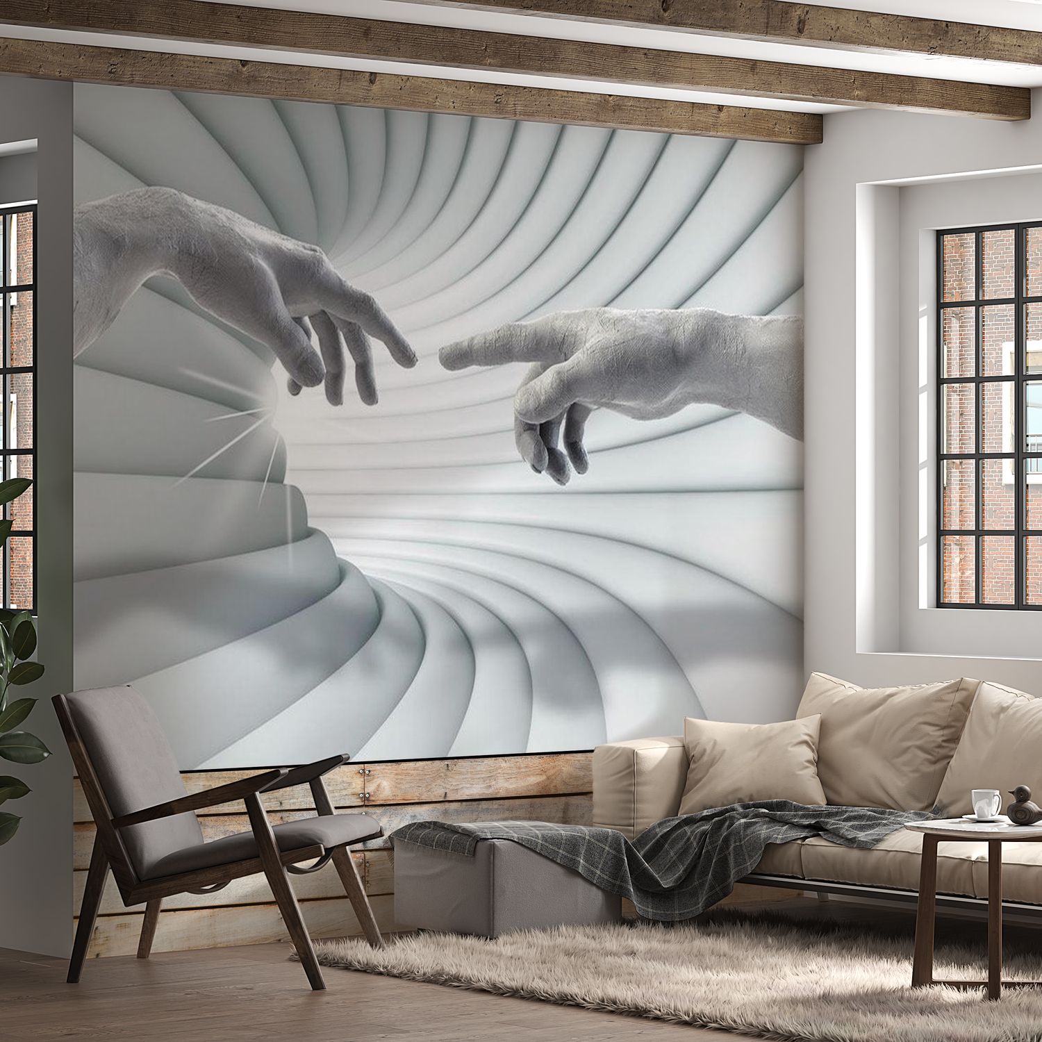 3D Illusion Wallpaper Wall Mural - Touch Of The Light 39"Wx27"H