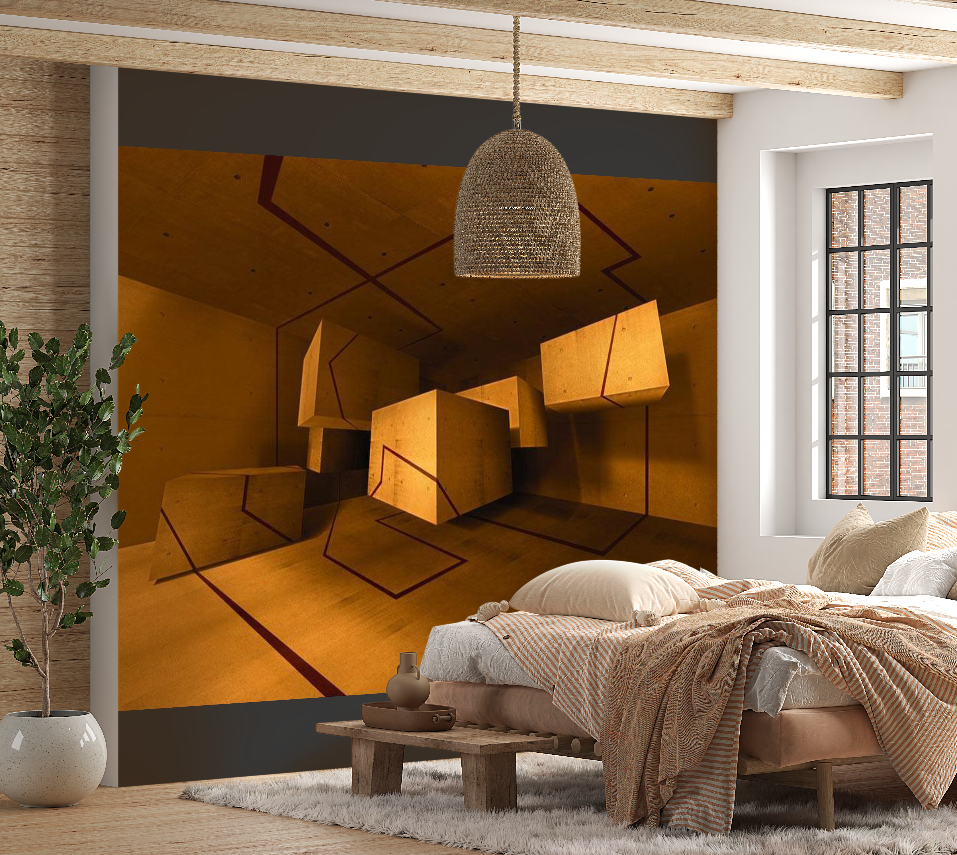 3D Illusion Wallpaper Wall Mural - Trail