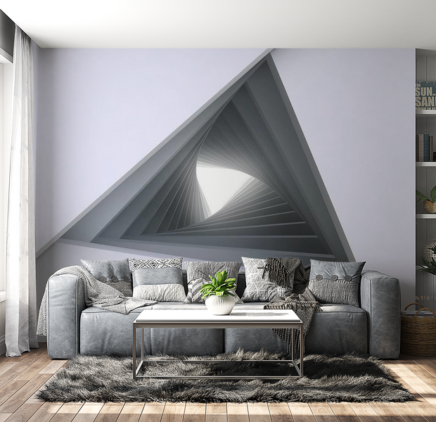 3D Illusion Wallpaper Wall Mural - Tunnel To The Future 39"Wx27"H