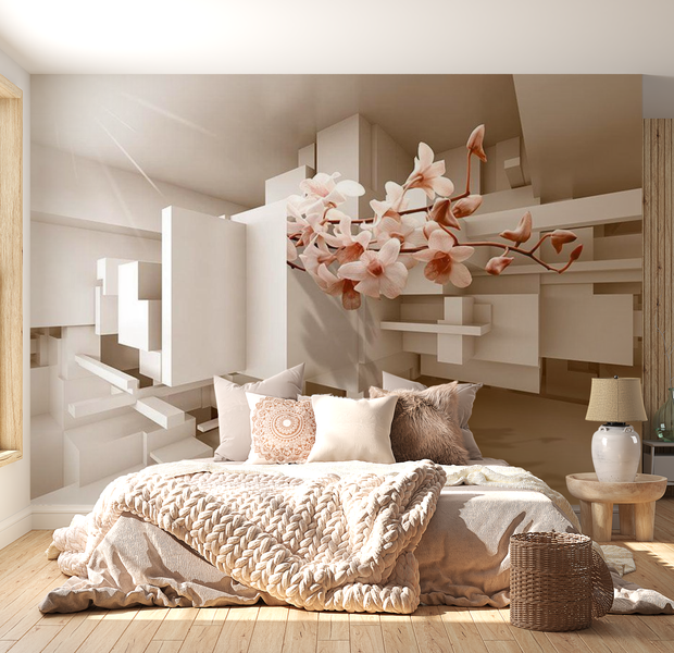 3D Illusion Wallpaper Wall Mural - Urban Botany