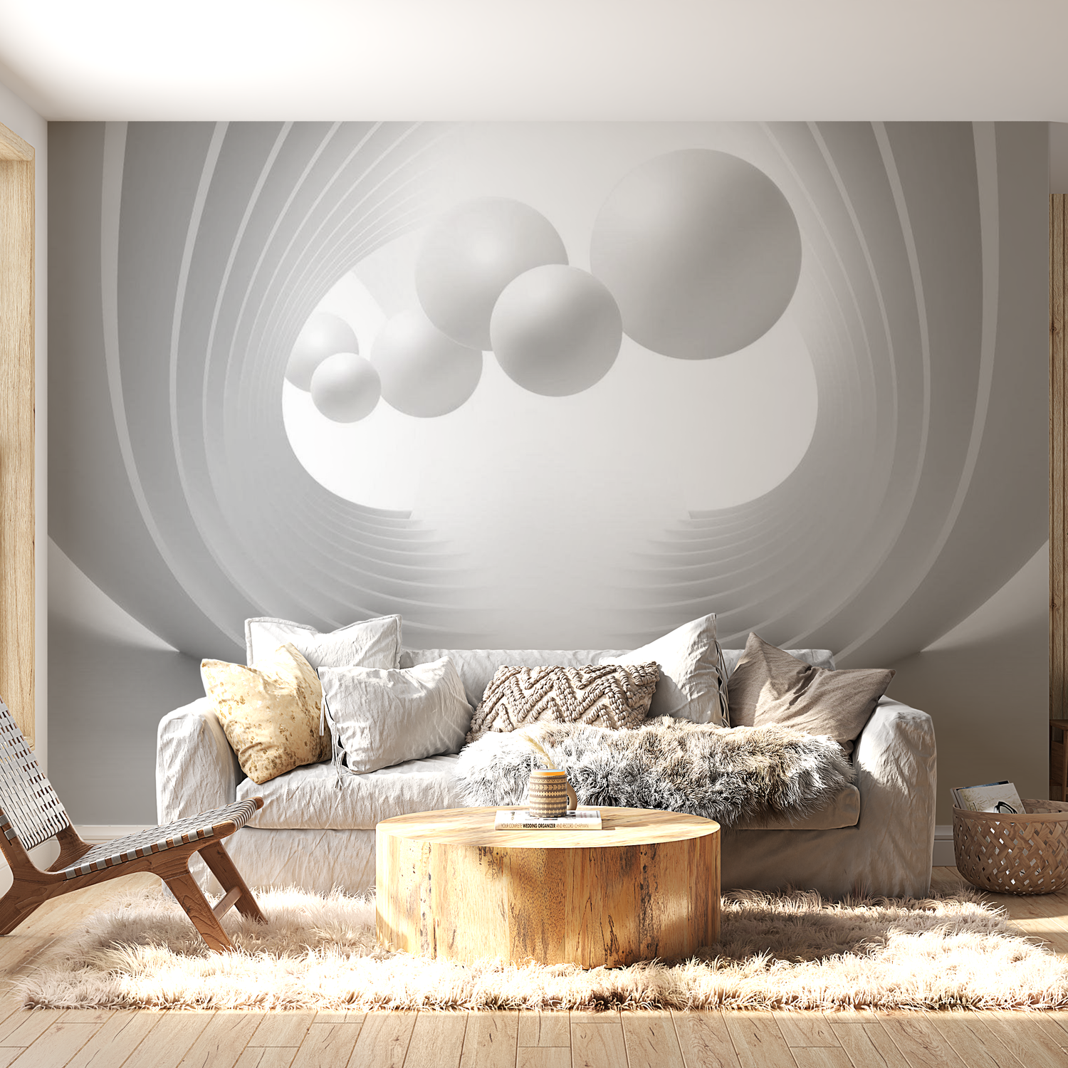 3D Illusion Wallpaper Wall Mural - Gate Of Modernity 39"Wx27"H
