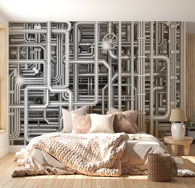 3D Illusion Wallpaper Wall Mural - Urban Maze