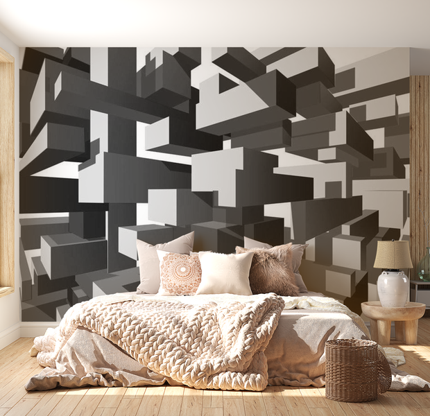3D Illusion Wallpaper Wall Mural - Urban Unfolding
