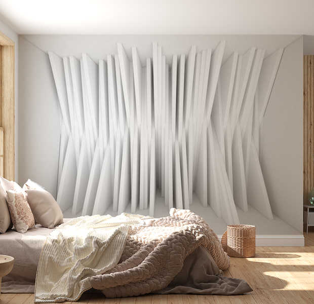 3D Illusion Wallpaper Wall Mural - White Balance 39"Wx27"H