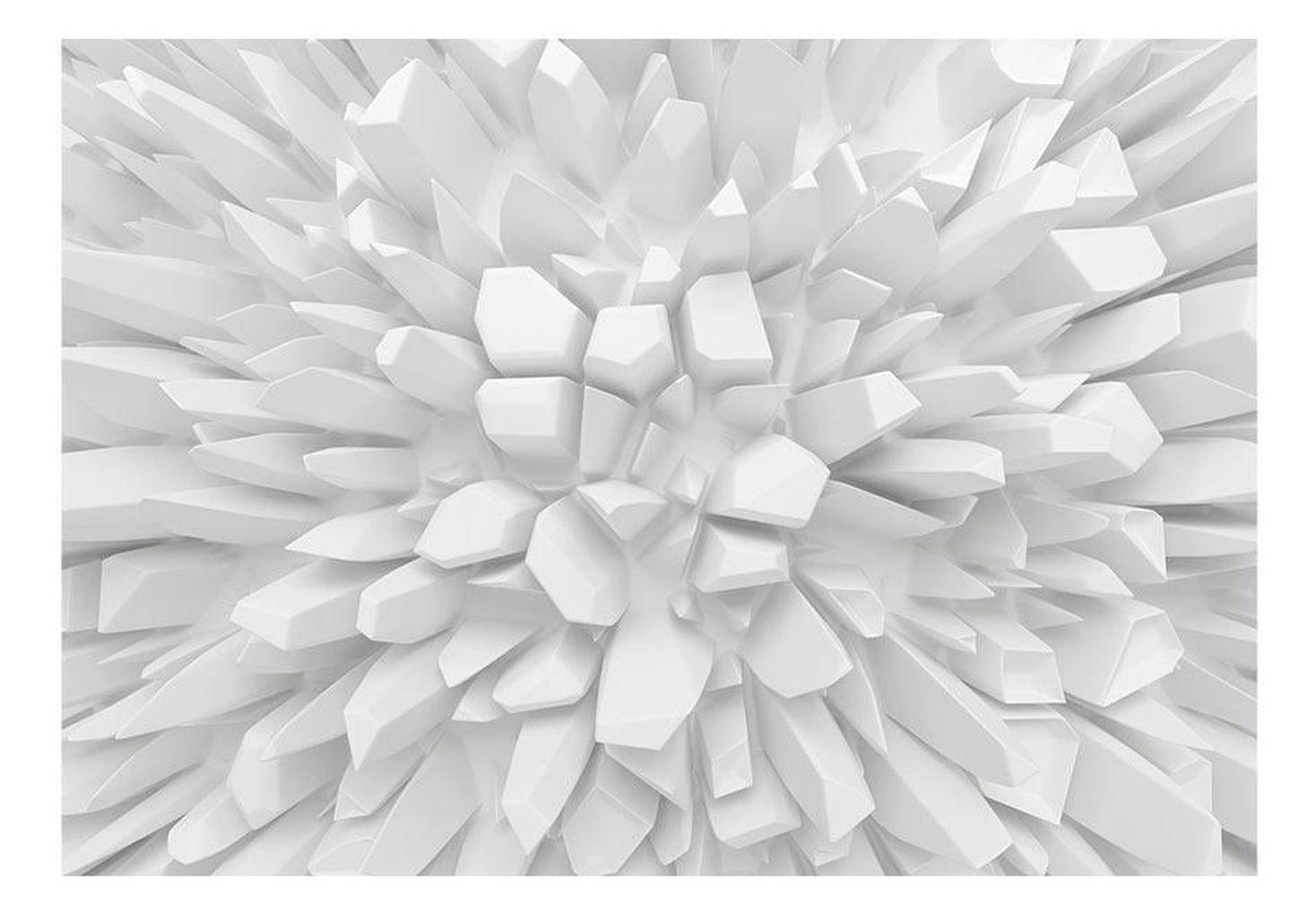 3D Illusion Wallpaper Wall Mural - White Dahlia