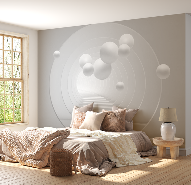 3D Illusion Wallpaper Wall Mural - 3D Tunnel 39"Wx27"H
