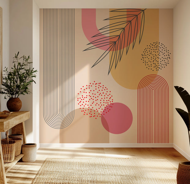 Premium Wallpaper Wall Mural - Mid Century Geometric