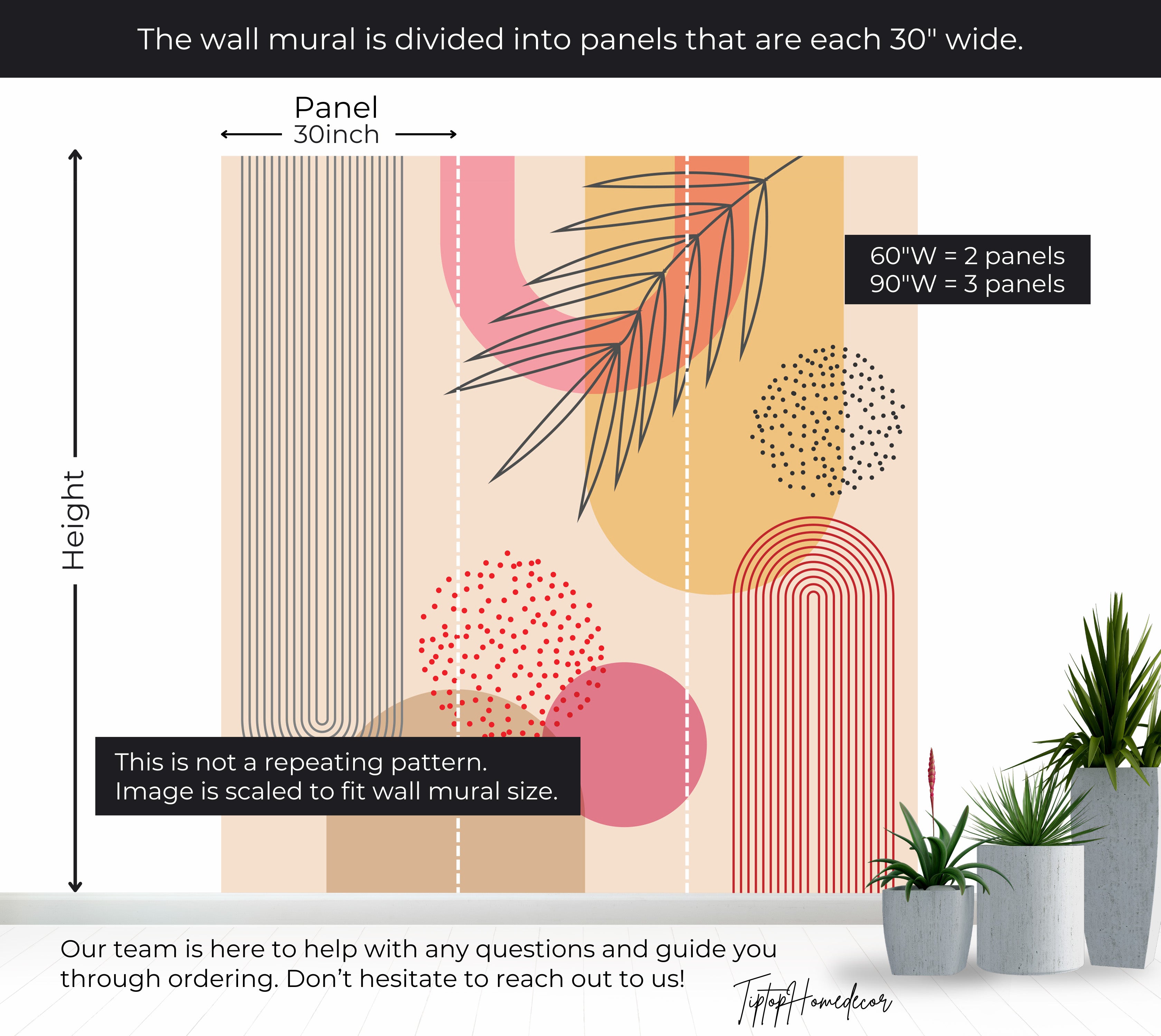 Premium Wallpaper Wall Mural - Mid Century Geometric