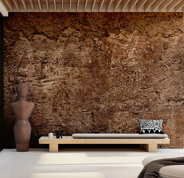 Background & Patterns Wallpaper Wall Mural - Old Brown Concrete Wall 39"Wx27"H