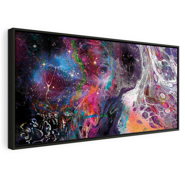 Floating Framed Canvas Art - Colourful Galaxy