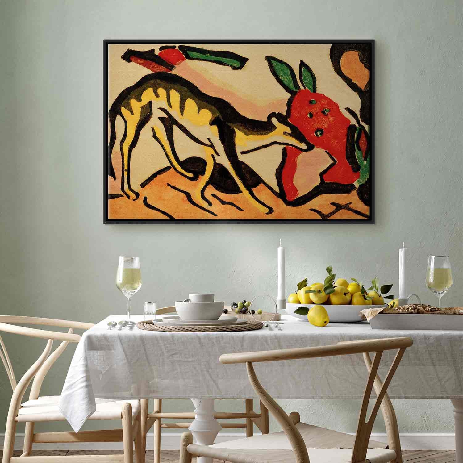 Floating Framed Canvas Art - Fabeltier - Franz Marc