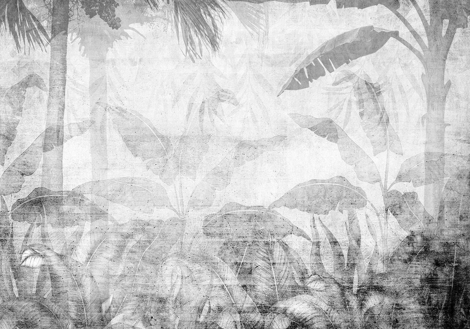 Botanical Wallpaper Wall Mural - Vanishing Jungle