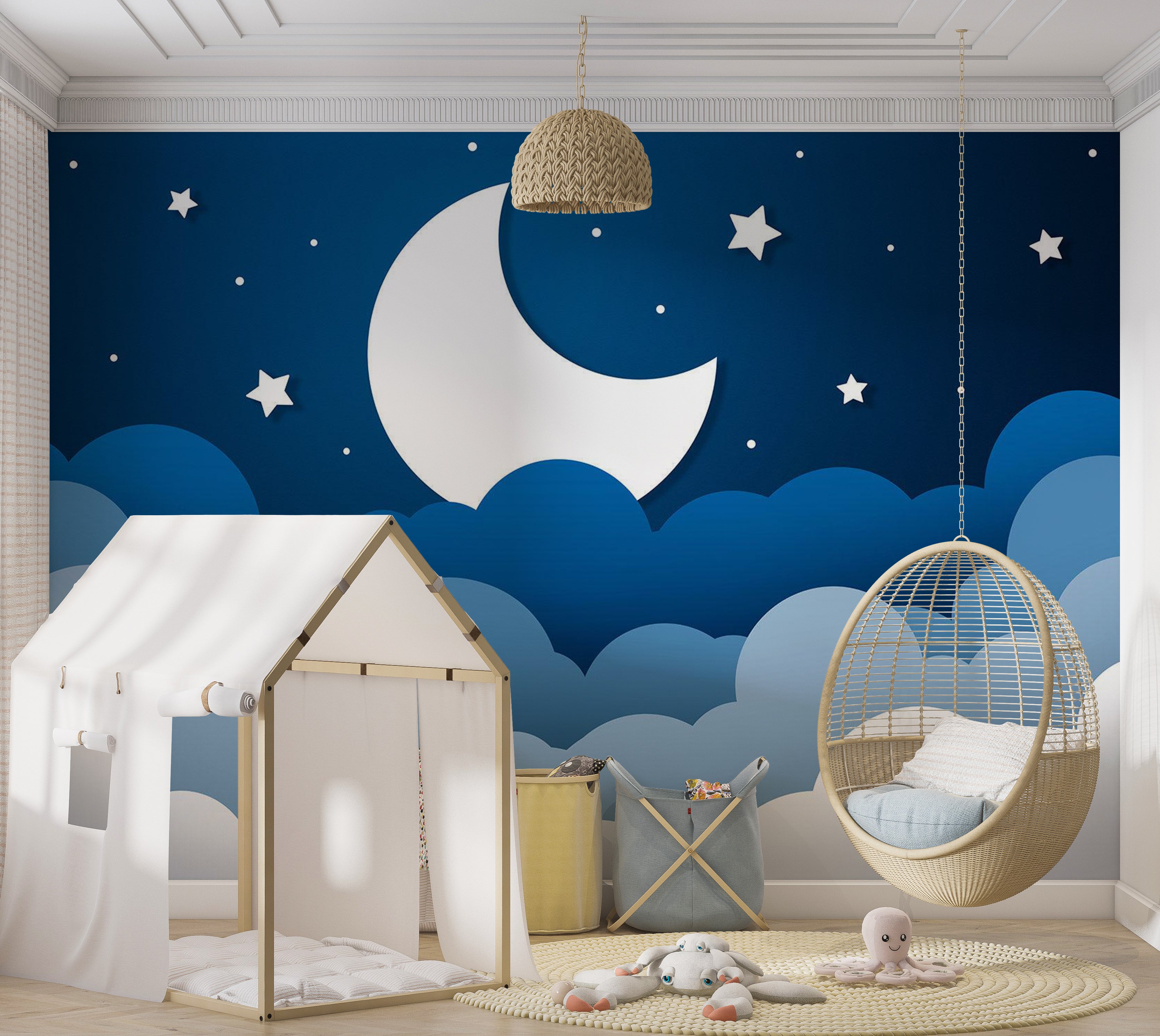 Kids Wallpaper Wall Mural - Abstract Moon Dream 39"Wx27"H / Standard