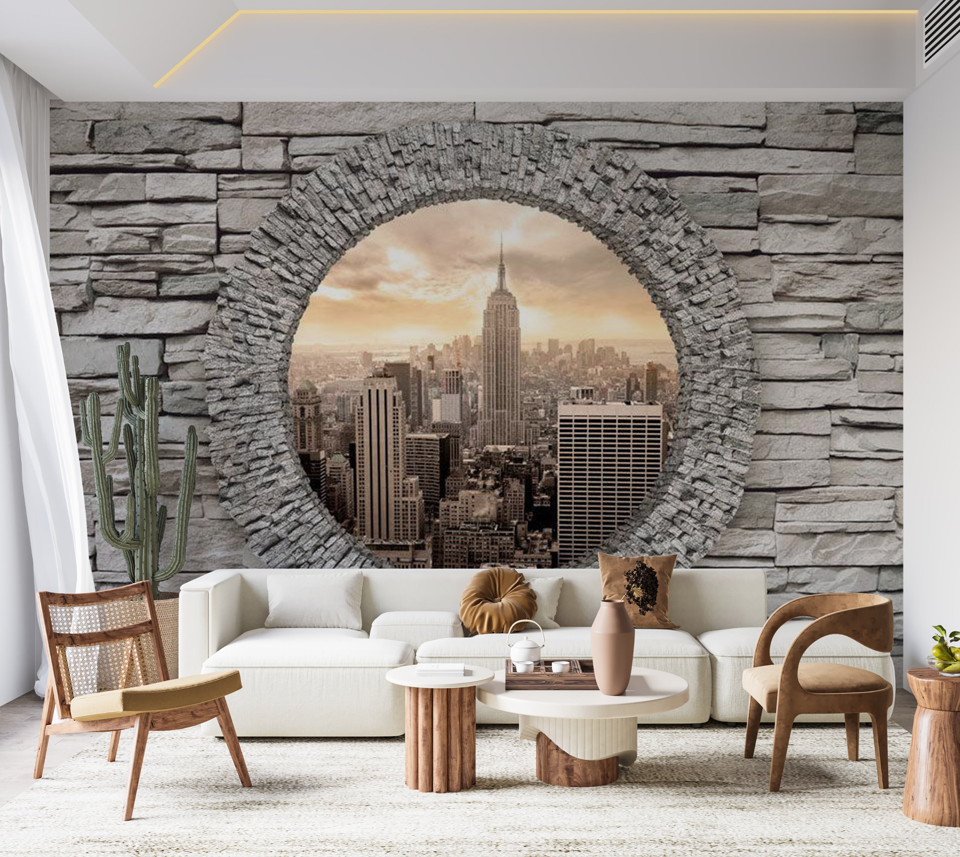 Peel & Stick Wall Mural - Secret New York Window 38"Wx27"H