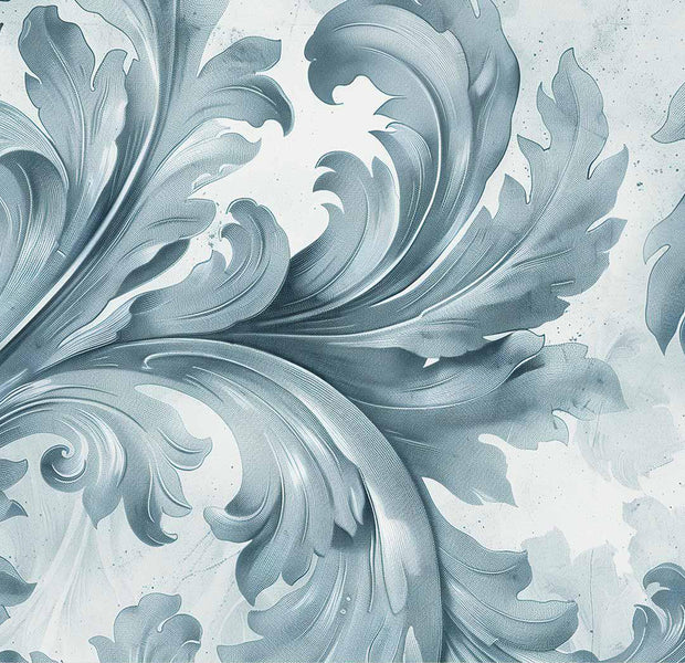 Peel & Stick Wall Mural - Light Blue Baroque 38"Wx27"H
