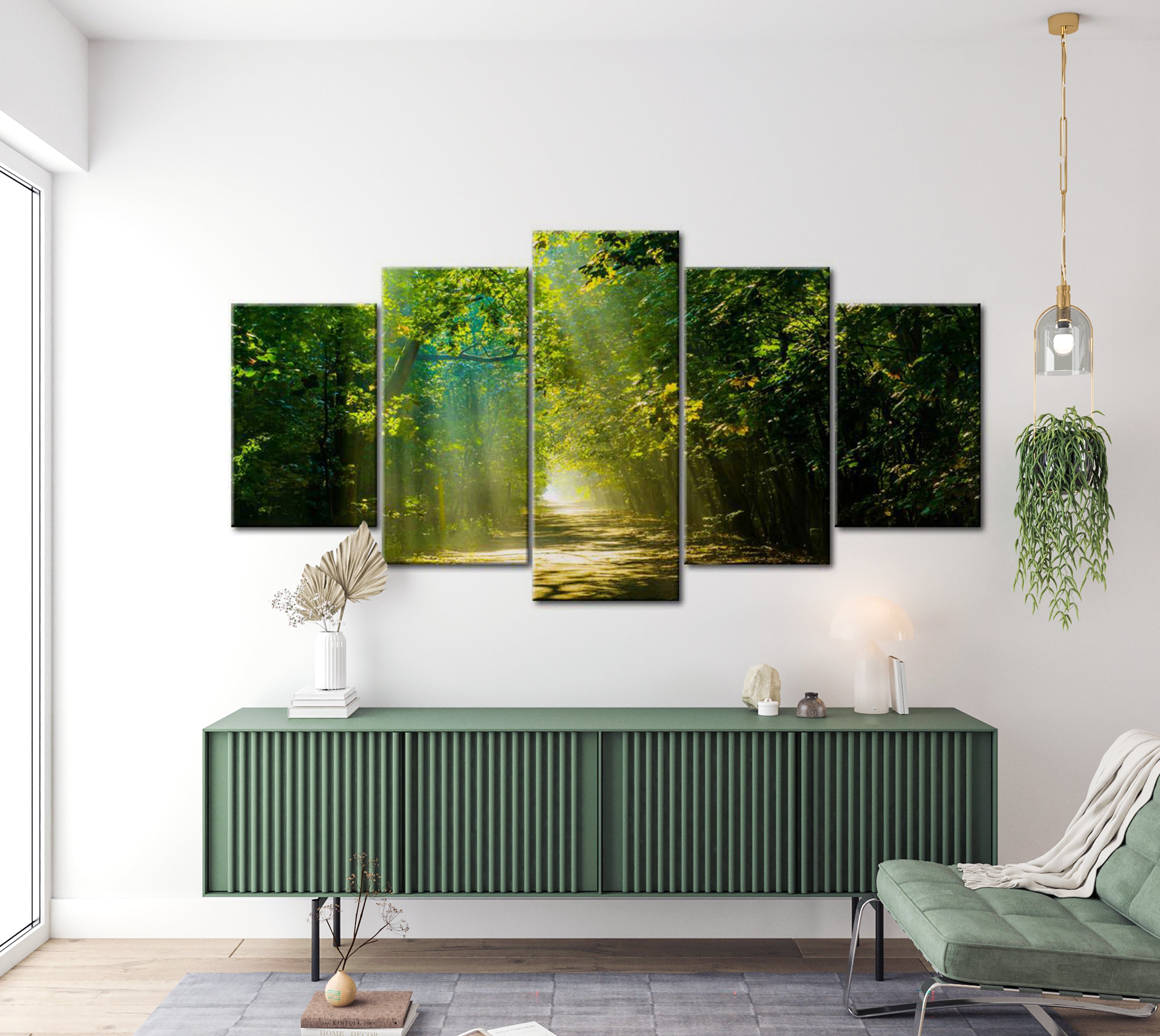 Stretched Canvas Landscape Art - Sunshine Road 40"Wx20"H