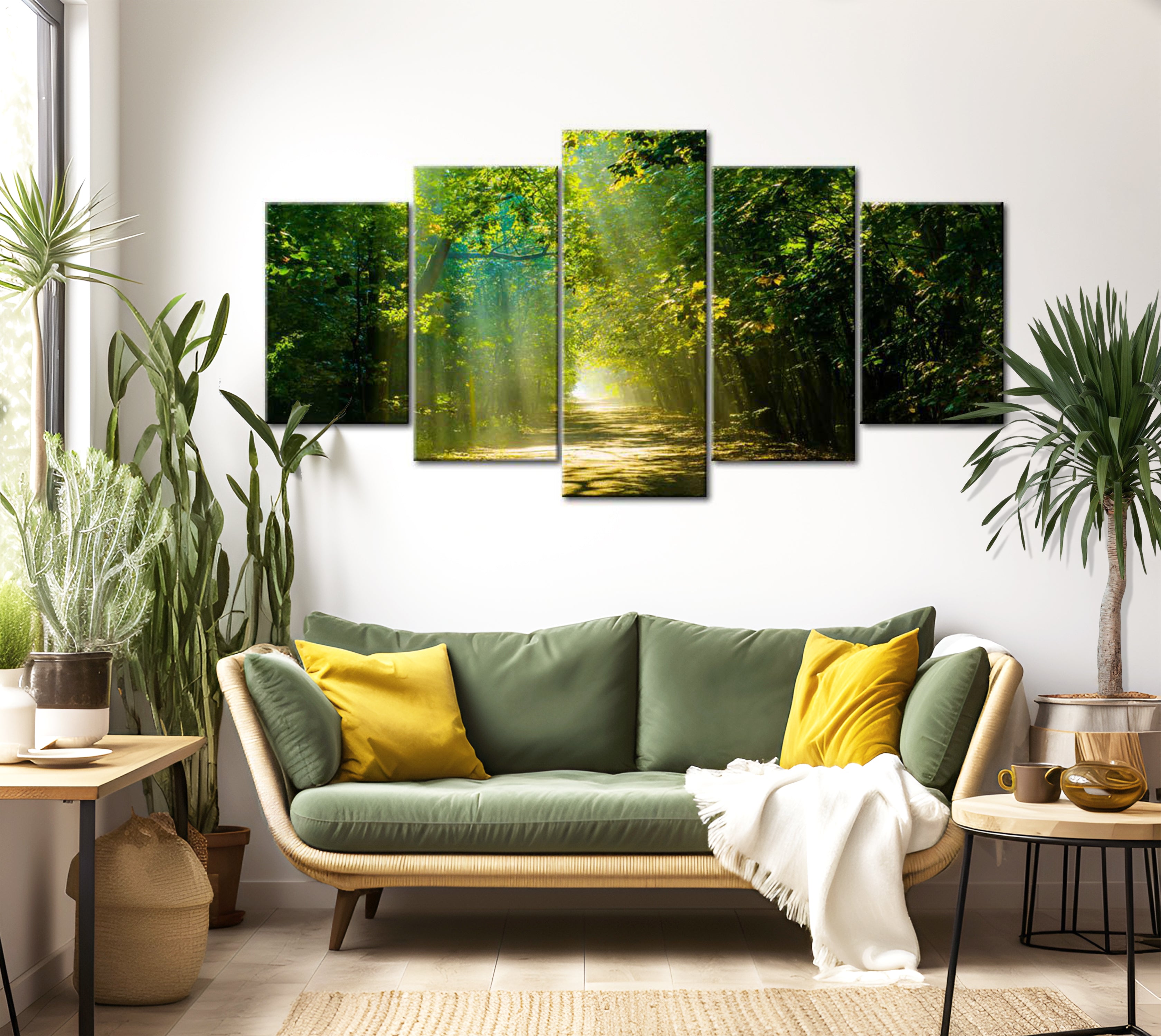 Stretched Canvas Landscape Art - Sunshine Road 40"Wx20"H