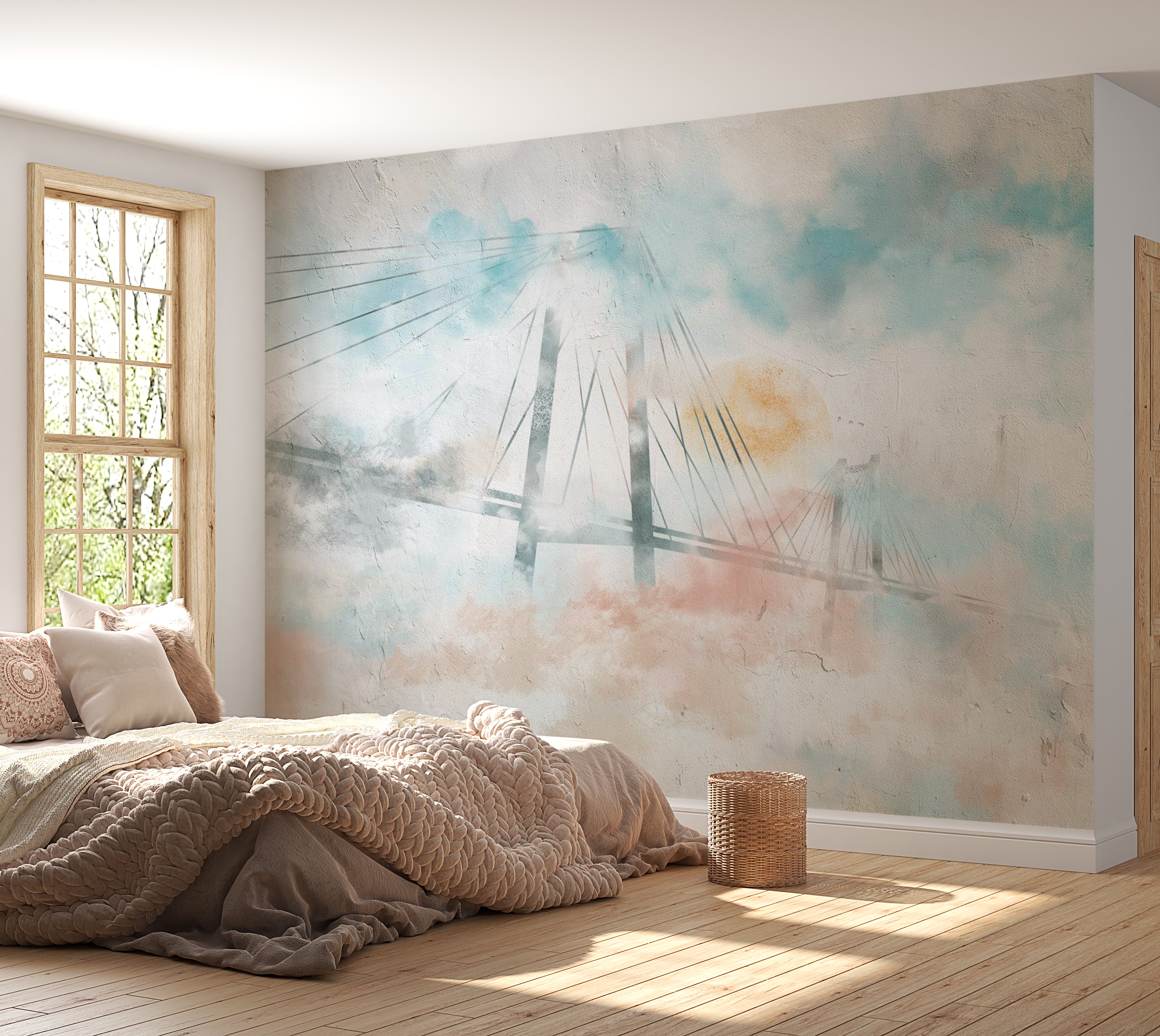 Abstract Wallpaper Wall Mural - Bridge to Your Dreams 39"Wx27"H / Standard