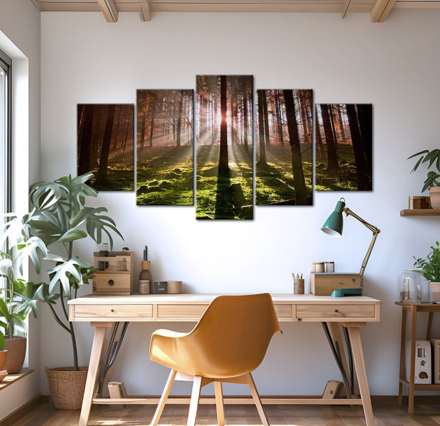 Stretched Canvas Landscape Art - Autumn Silence 40"Wx20"H