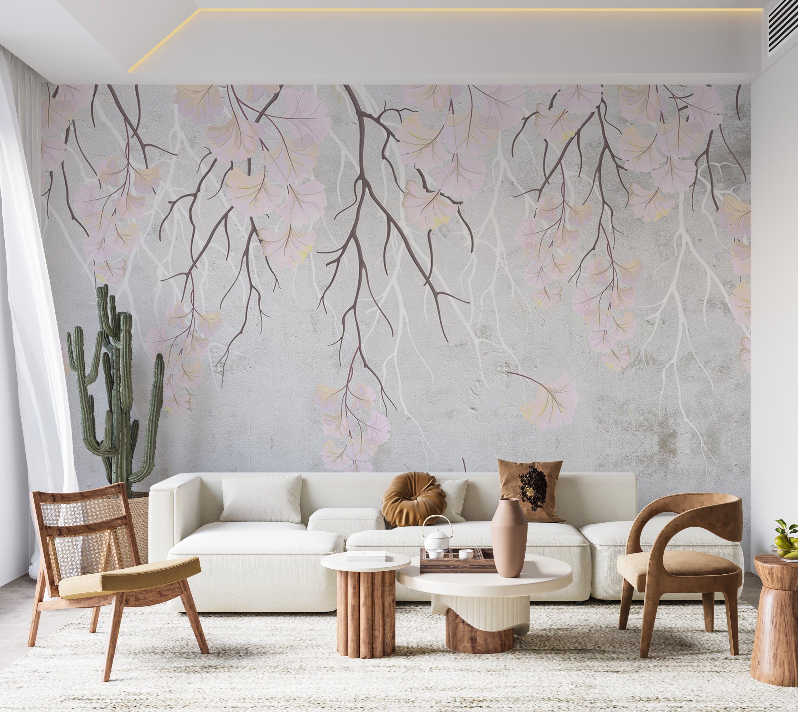 Peel & Stick Floral Wall Mural - Mysterious Plants 38"Wx27"H