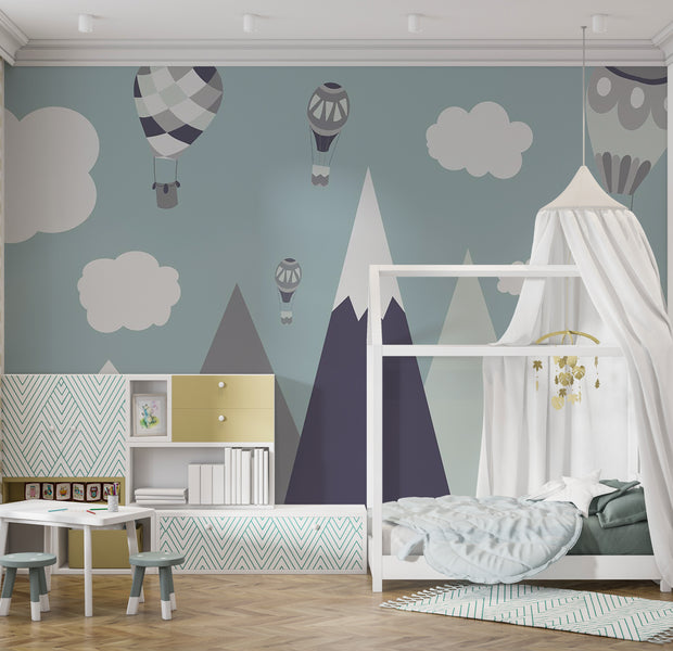 Peel & Stick Kids Wall Mural - Balloon Land 38"Wx27"H