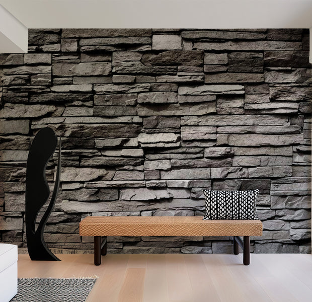 Background & Patterns Wallpaper Wall Mural - Granite Bastion Wall 39"Wx27"H