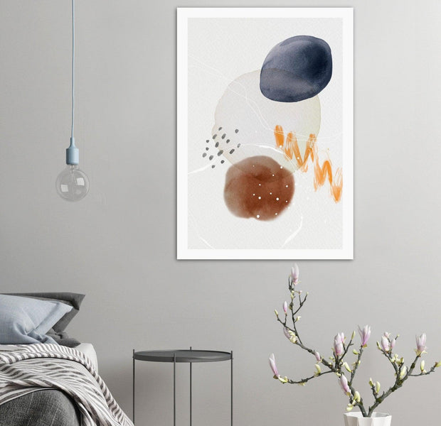 Abstract Watercolor Shapes & Lines Poster 02