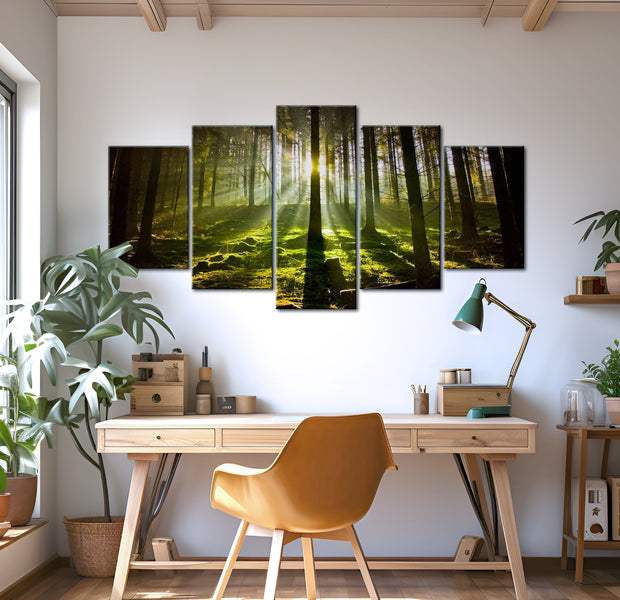 Stretched Canvas Landscape Art - Spring Silence 40"Wx20"H