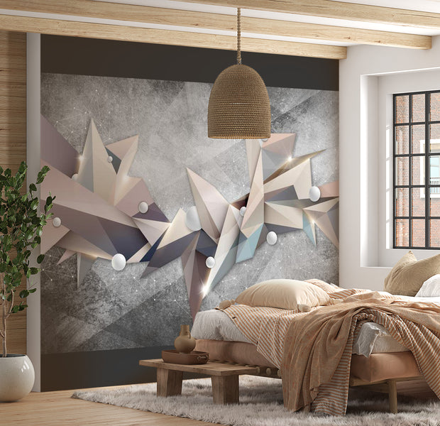 Abstract Wallpaper Wall Mural - Geometrical Constellation 39"Wx27"H