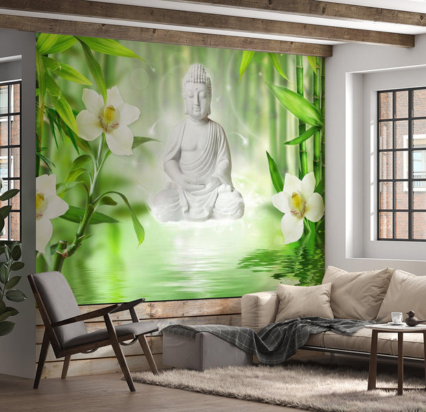 Zen Wallpaper Wall Mural - Buddha And Nature