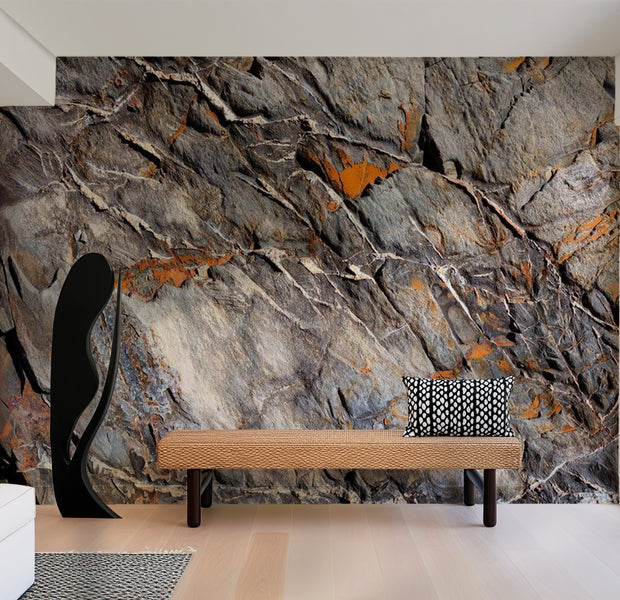 Background & Patterns Wallpaper Wall Mural - Mountain Bastion Stone Wall 39"Wx27"H
