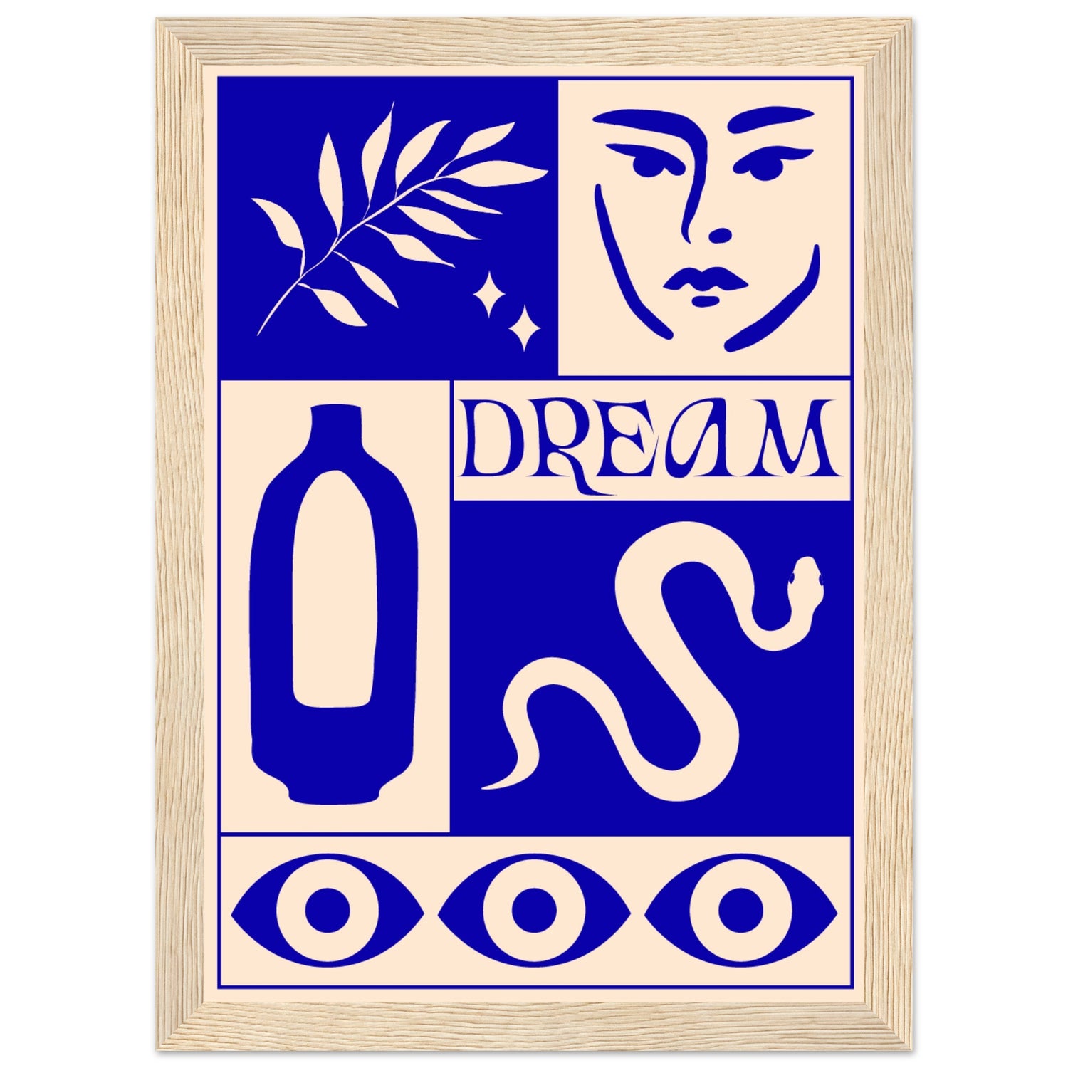 Blue Matisse Dream Premium Framed Poster Print