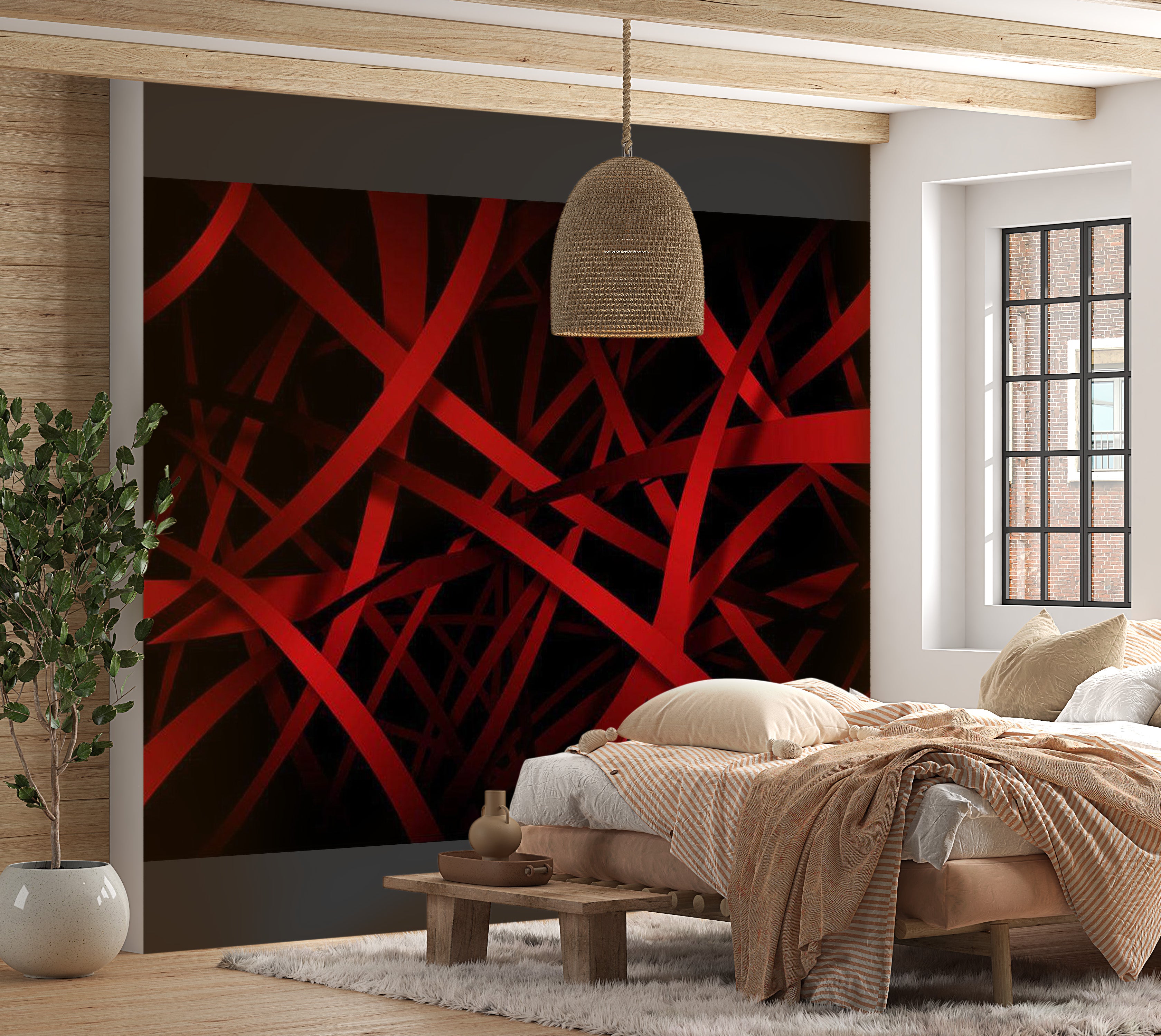 Abstract Wallpaper Wall Mural - Fear Of The Dark 39"Wx27"H