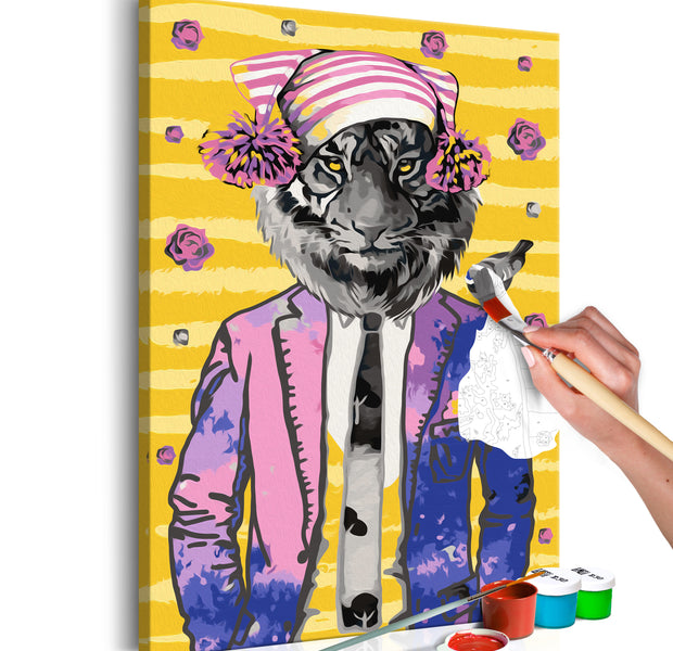 Paint By Numbers Kit - Tiger in Hat