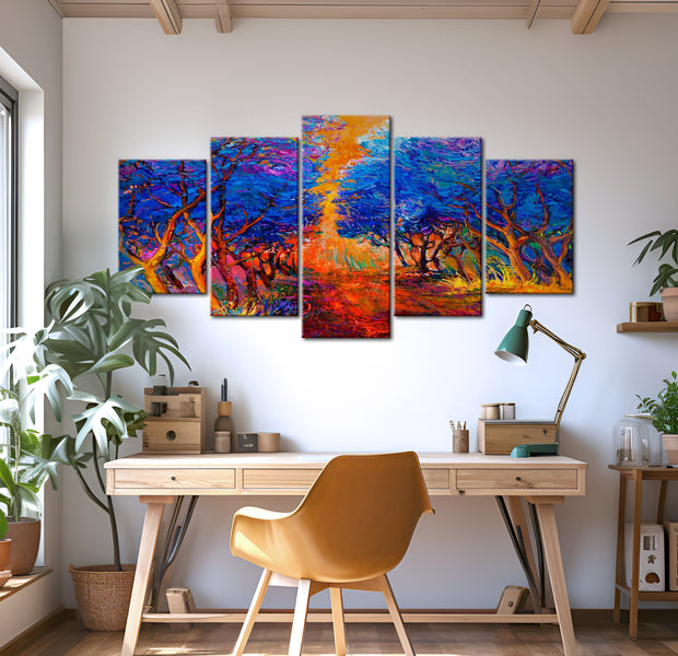 Stretched Canvas Landscape Art - Blue Valley 40"Wx20"H