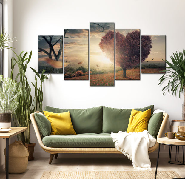 Stretched Canvas Landscape Art - Hill Of Lovers 40"Wx20"H