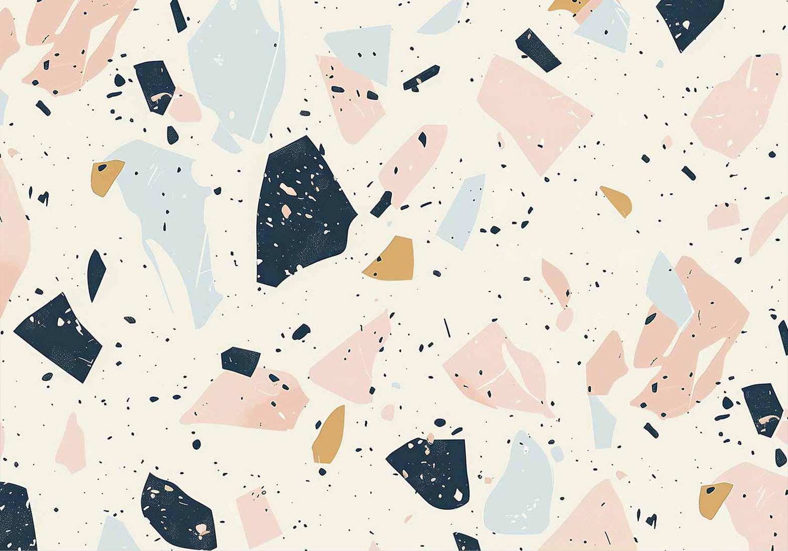 Peel & Stick Wall Mural - Terrazzo With Large Stones 38"Wx27"H