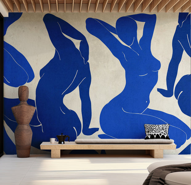 Abstract Wallpaper Wall Mural - Matisse Style Women 39"Wx27"H / Standard