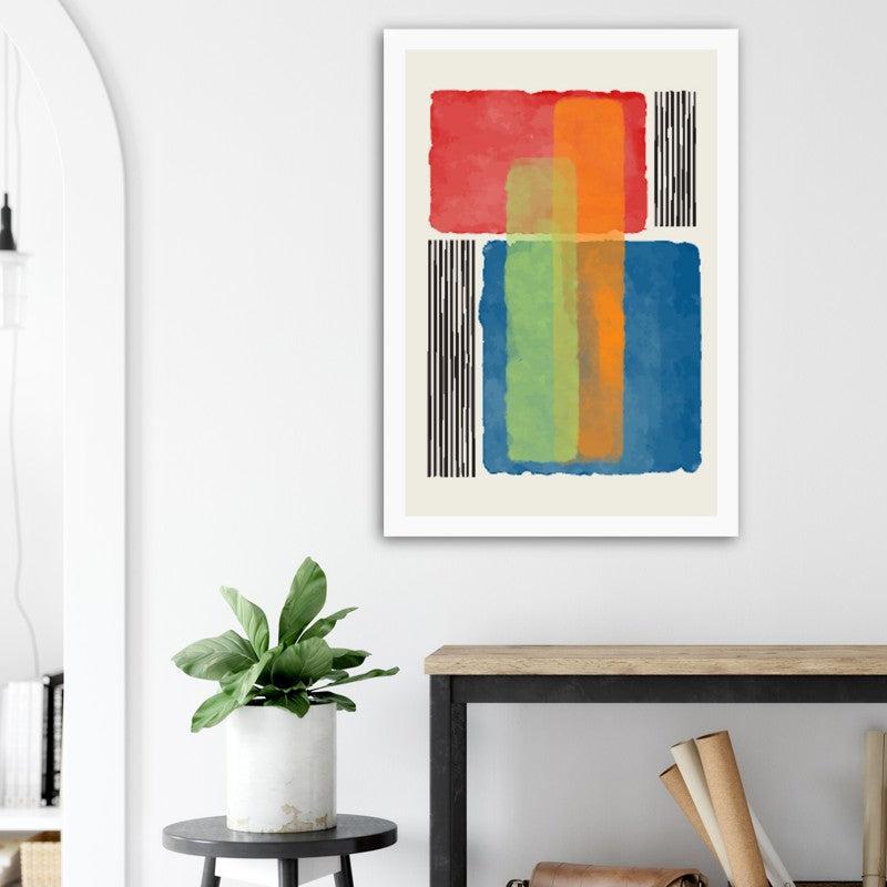 Warm Watercolor Blending Abstract Poster 02