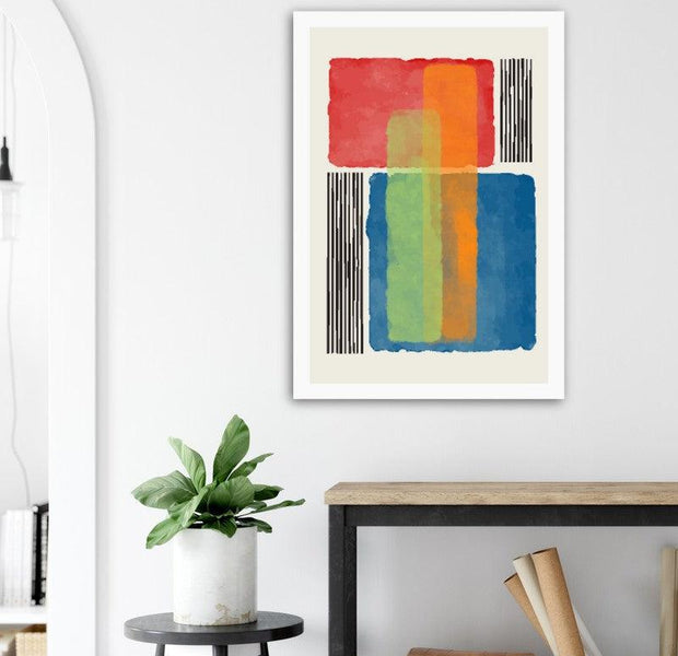 Warm Watercolor Blending Abstract Poster 02