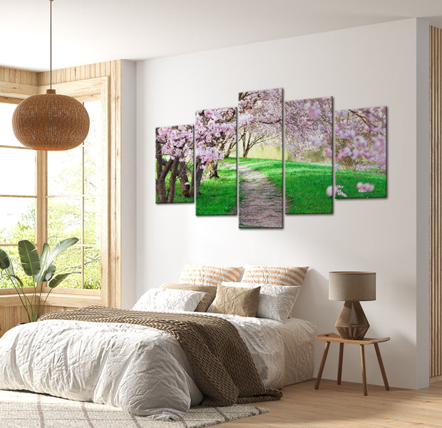 Stretched Canvas Landscape Art - Spring Lake 40"Wx20"H