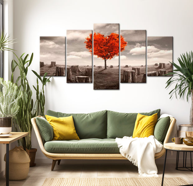 Stretched Canvas Landscape Art - Hill Of Lonely Hearts 40"Wx20"H