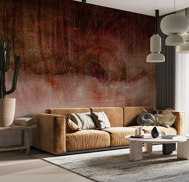 Peel & Stick Wall Mural - Brown Concrete Expression 38"Wx27"H