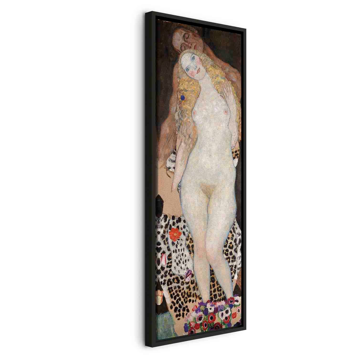 Floating Framed Canvas Art - Adam and Eve - Gustav Klimt