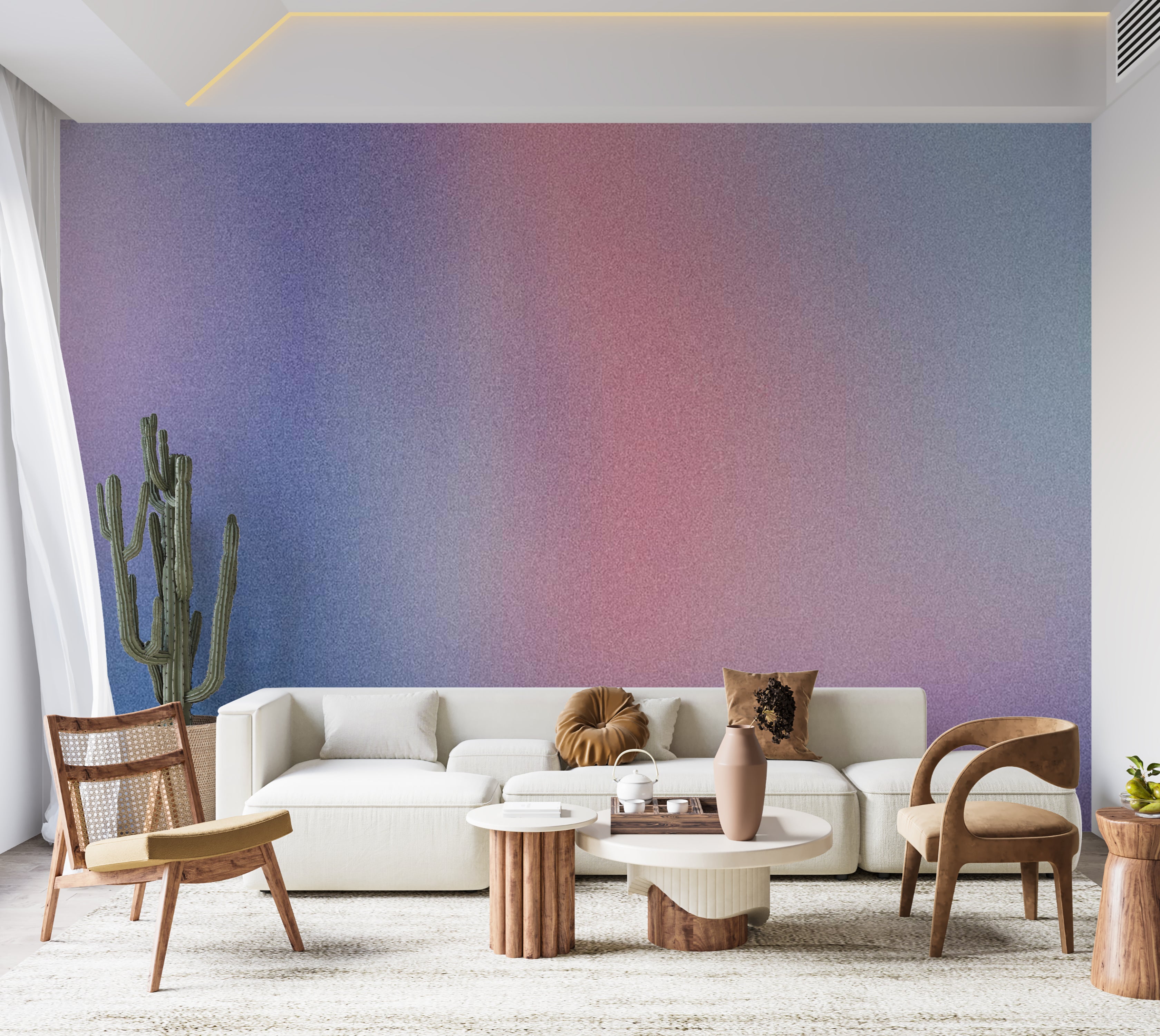 Peel & Stick Wall Mural - Rainbow Gradient Mist 38"Wx27"H