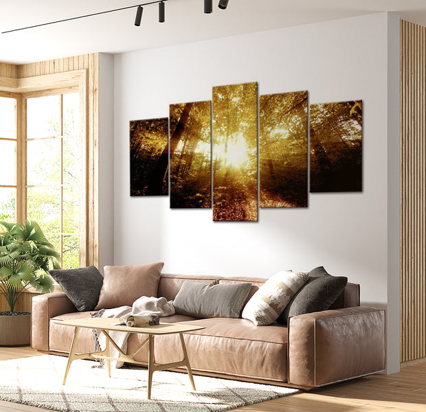 Stretched Canvas Landscape Art - Autumn Forest 40"Wx20"H