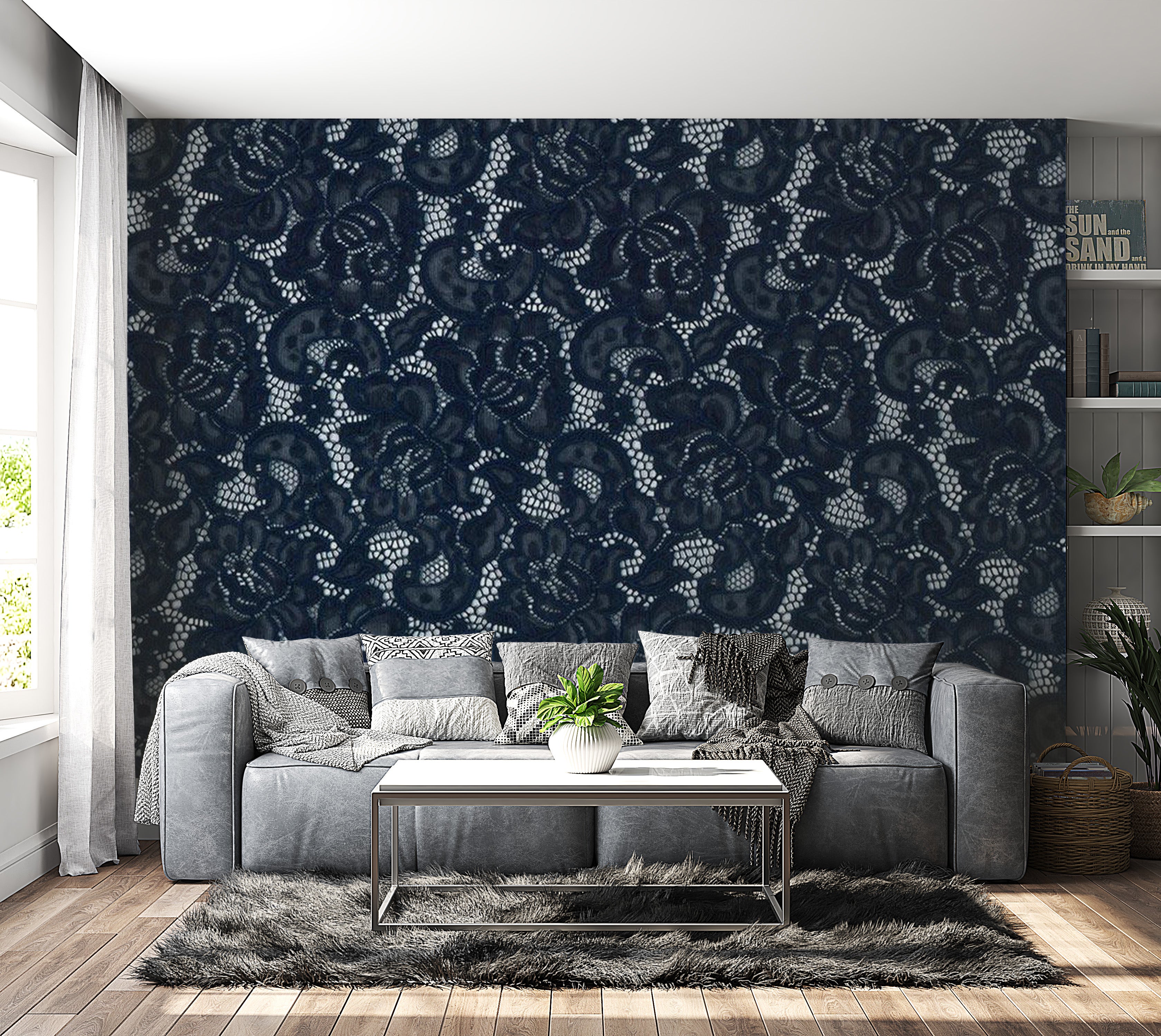 Abstract Wallpaper Wall Mural - Royal Chic 39"Wx27"H